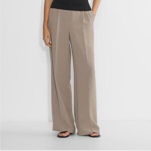 Aritzia Khaki Tan Wide Effortless Pant
